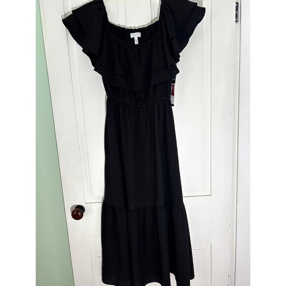 NEW WITH TAGS. Black‎ Ruffle dress. - Picture 1 of 5